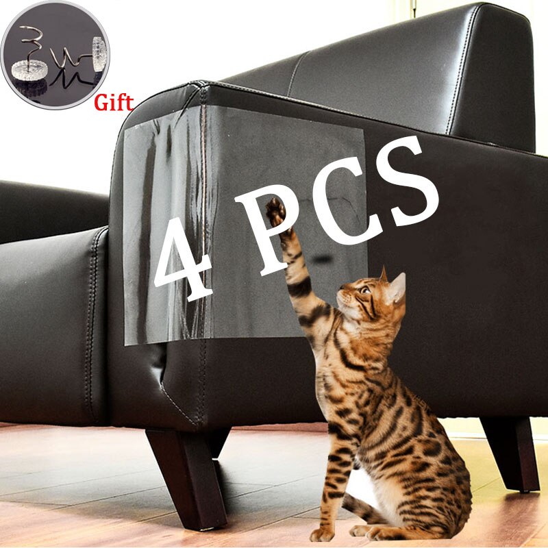 Krasbestendige kattenkrabpaal bankhoes met stop ter bescherming van gestoffeerde meubels kussens huisdierproducten transparante deursticker