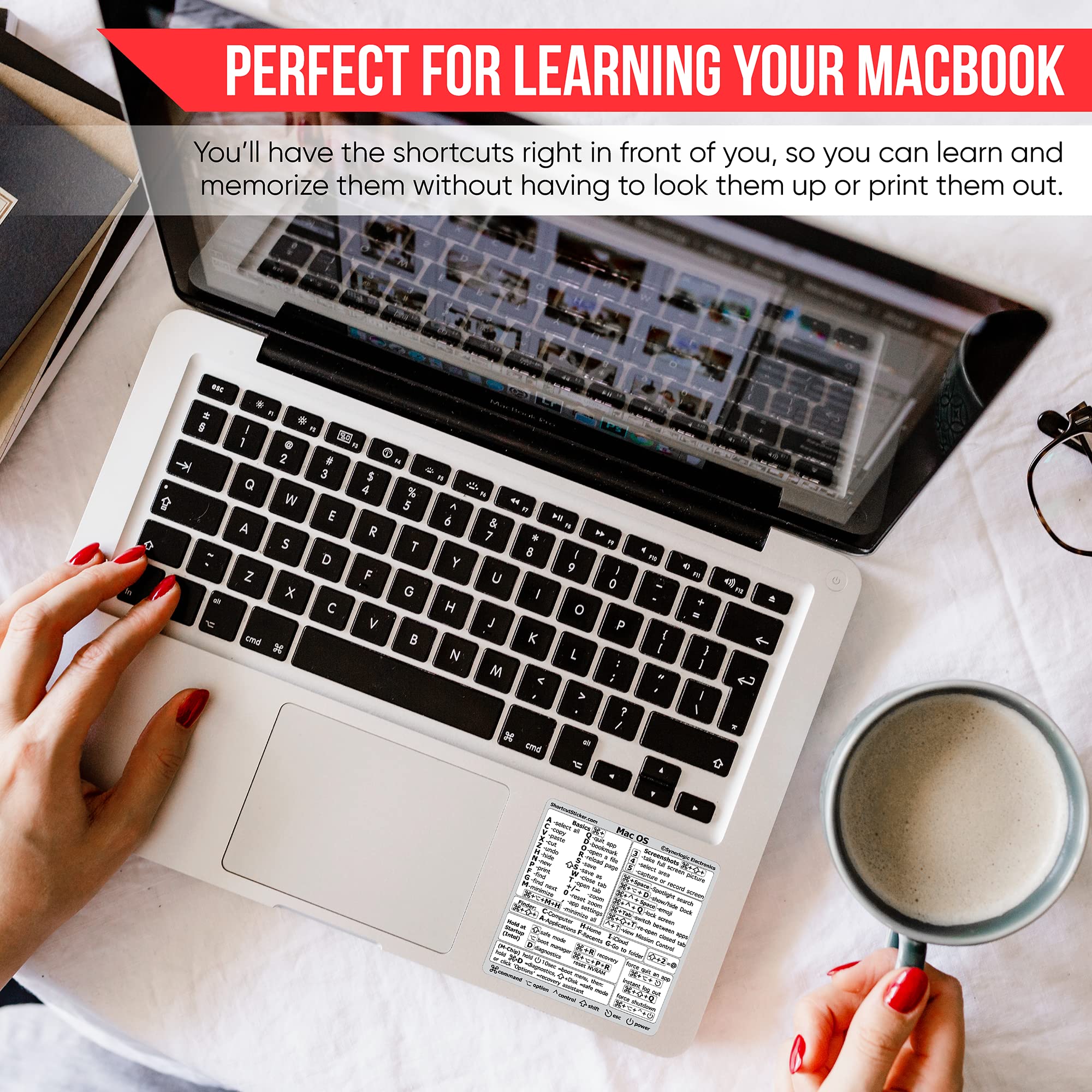 Pikanäppäintarra apple mac os -järjestelmään, pikanäppäintarra 13-16 tuuman macbook pro 13 / air 13 windows -kämmentukeen