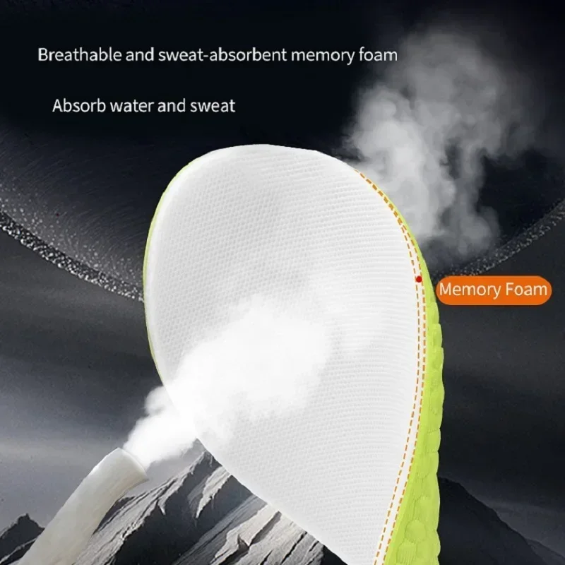 Solette invisibili per aumentare l'altezza Scarpe in memory foam verde Suola traspirante Comoda per uomo Donna Soletta per la cura dei piedi