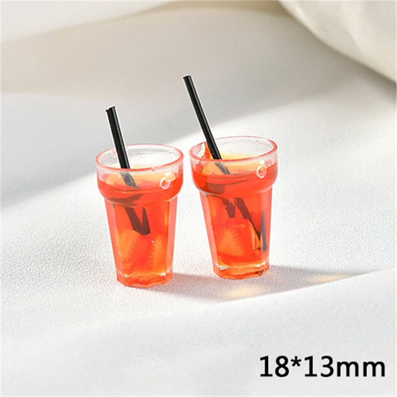 1/12 Dollhouse Miniature Food Mini Resin Fruit Bottle Simulation Drinks Model Toys Fruit Drink Play Dollhouse Dolls Accessories: 09