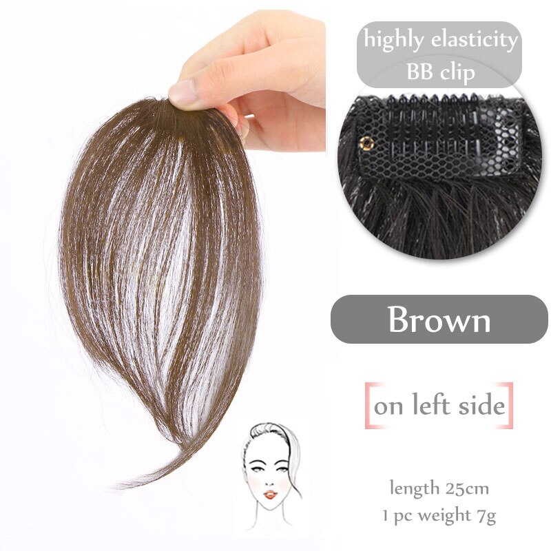 Gordijn Pony Haarstuk Synthetische Pruik Voor Vrouwen Party Natuurlijke Haar Kleur Zwart Bruin Clip In Hair Extension Fringe Koreaanse stijl: L230