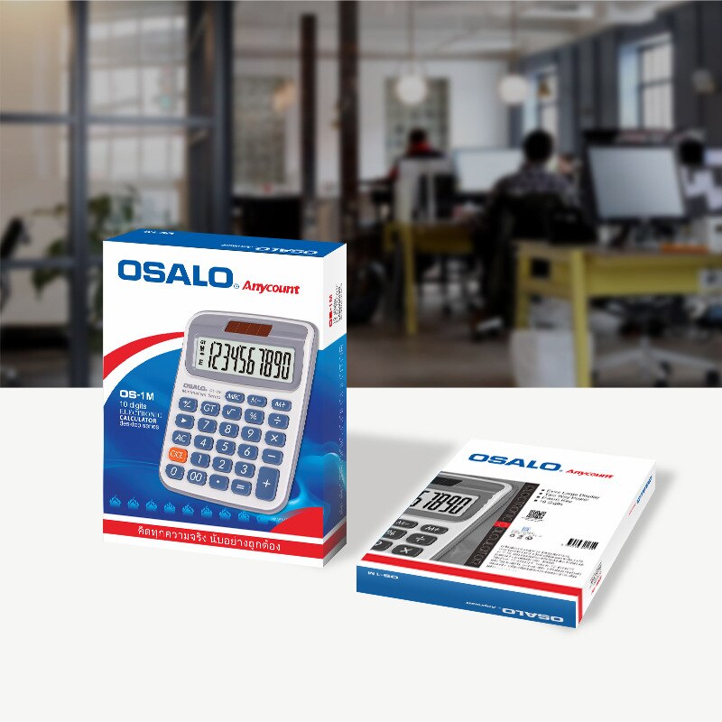 Desktop Calculator Handheld Mini Primary School Student Solar Dual Power 10 Digit Display Abs Plastic Material Os-1m Computer