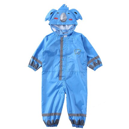 Kocotree 3-9 Jaar Oude Kinderen Cartoon Kikker Regenkleding Waterdicht Hooded Regenjas Uitloper Kamp Poncho Kids Regen Jumpsuit: Koala / L