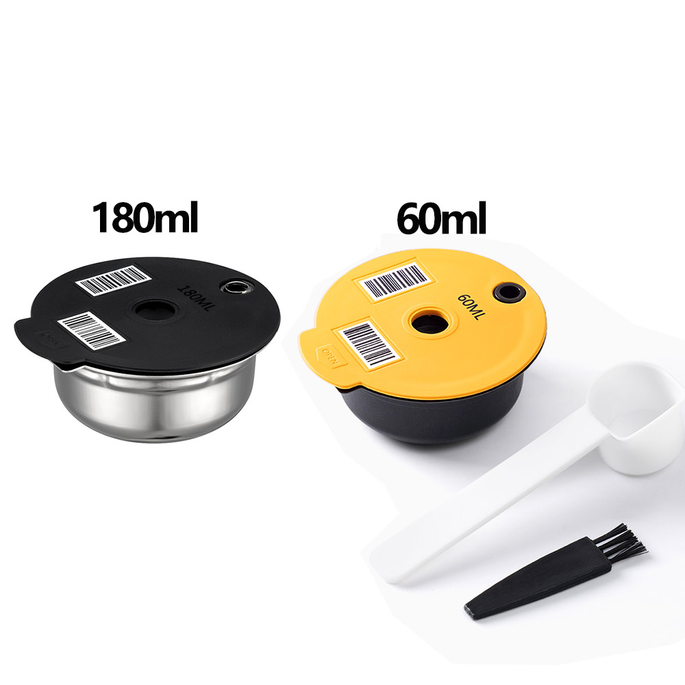 60 ml / 180 ml wiederverwendbare Kaffeekapseln für BOSCH-s Maschine Tassimo nachfüllbarer Filter Edelstahl Hersteller Schote Geburtstagsgeschenk: Armee Grün