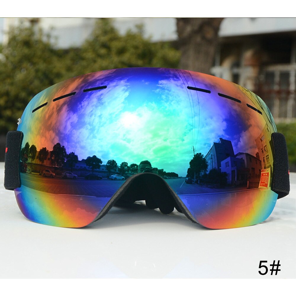 Ski Goggles Big Spherical Glasses Coca Myopia Double Anti-fog Ski Goggles UV400 Snowmobile Men And Women Goggles: Single Layer 5