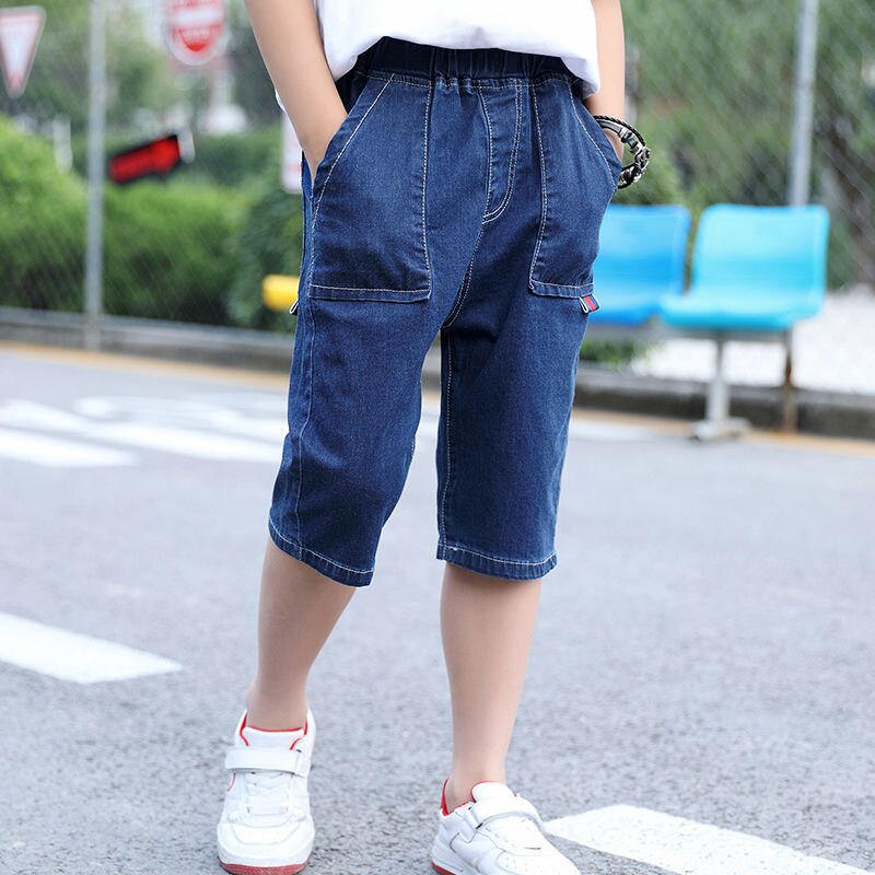 Denim Shorts for Kid Boys Jean Short Summer Casual Short Children Jean Pants for Boys Sport Pant Student Trousers for Teen