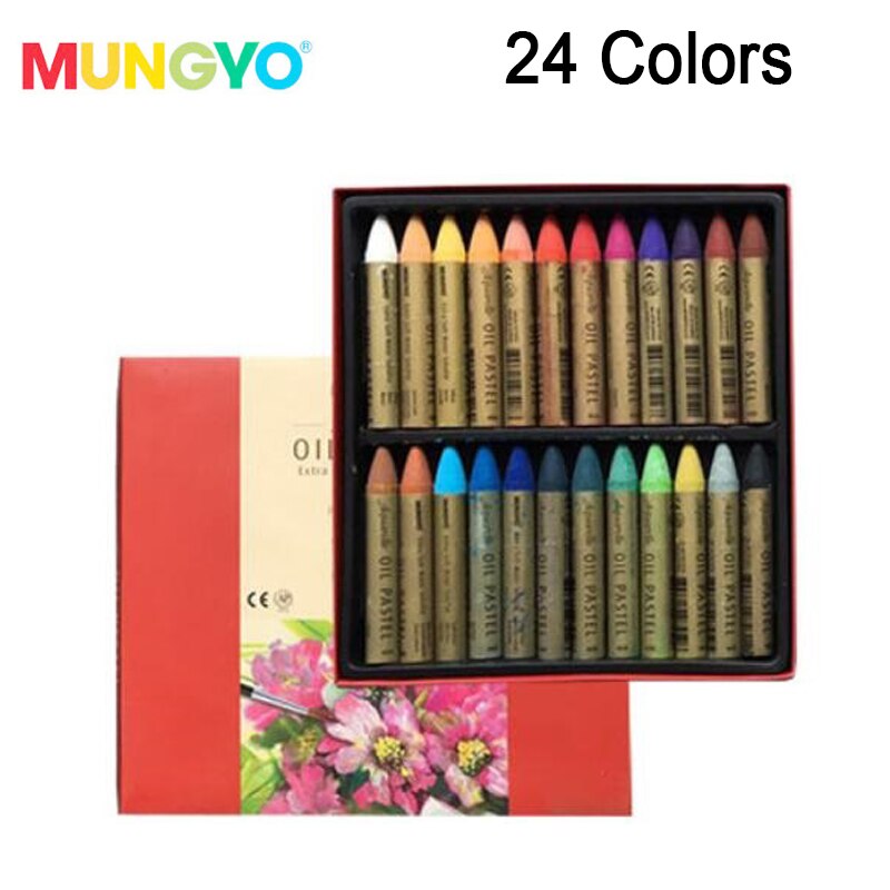 MUNGYO-aceite soluble en agua para artistas de la serie MAO, Pastel, 12/24 colores, seguridad y no tóxico: 24 Colors