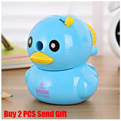 Sacapuntas de lápiz para estudiantes de goma, bonita forma de pato, papelería para estudiantes, compra 2 uds enviar , 3083: Blue Duke