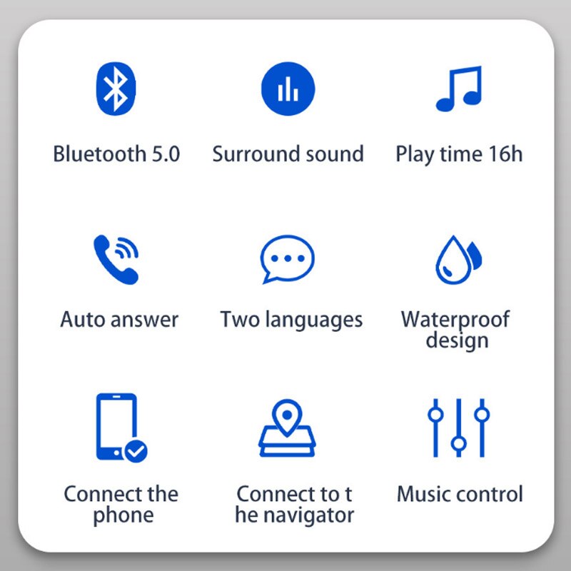 Jajabor 6th gen bluetooth 5.0 motorcykelhjälm headset trådlös högtalare hörlurar handsfree musik spela besvaras automatiskt