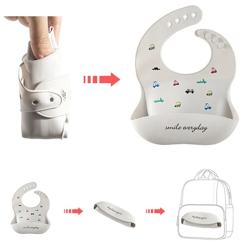 PatPat bebé Baberos toalla para la Saliva de dibujos animados delantales bebé alimentación de silicona Baberos para bebé niño y niñas
