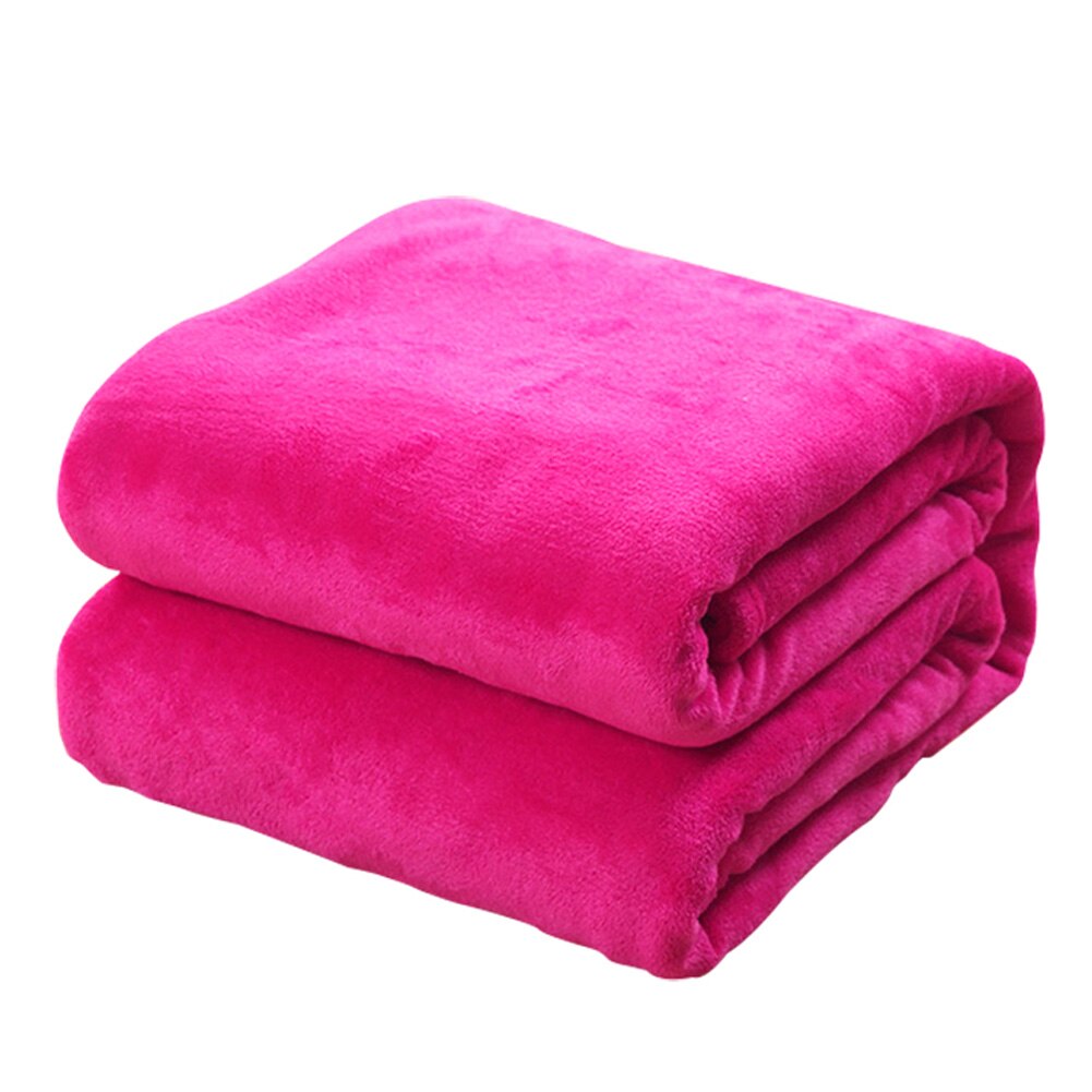 Super blødt varm massiv varm mikro plys fleece tæppe kaste tæppe sovesofa: 8c