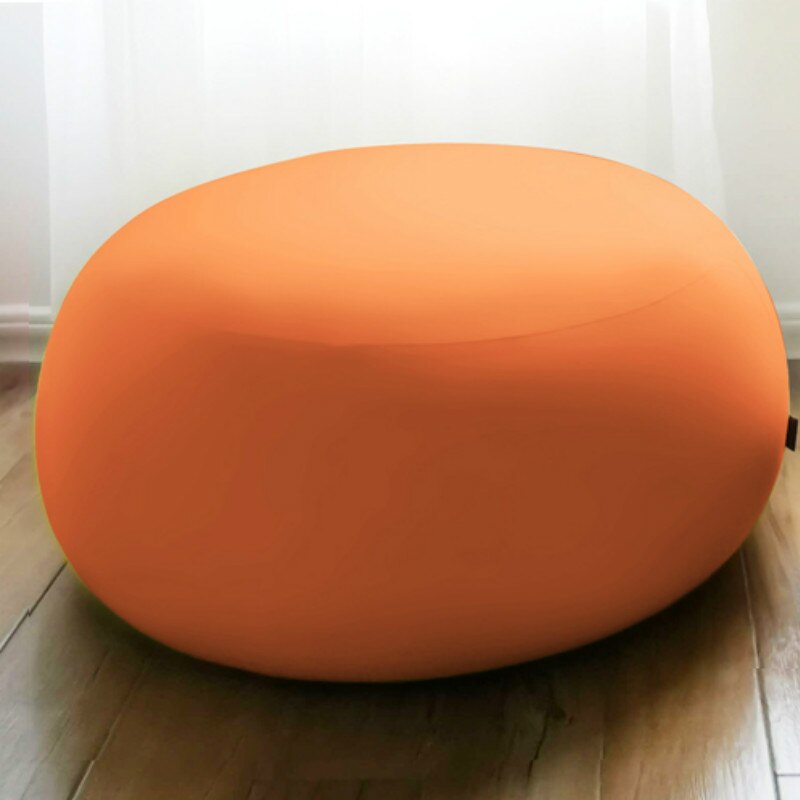 Volwassenen Kinderen Zachte Bean Bag Stoel Cover Geen Filler Kinderen Cartoon Floor Seat Tatami Slaapbank Bladerdeeg Poef Couch Ei stoel Poef: L-orange