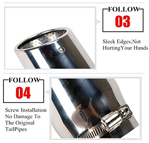 for Jeep Wrangler JL Tail Exhaust Pipe Rear Throat Stainless Steel Chrome Car Exterior Accessories Stylings