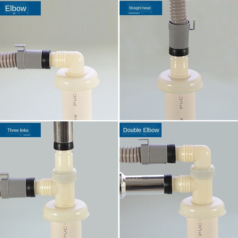 Basin washing machine drain tee deodorant connector bathroom 40/50 drain pipe mop pool drain tee