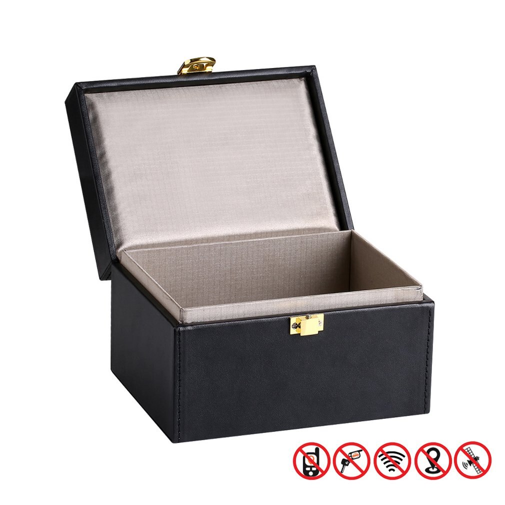 Faraday Box Signal Blocker Box for Car Keys Fob Phones Cards Call & RFID Signal Blocking Case Car Key Anti theft Security Boxes