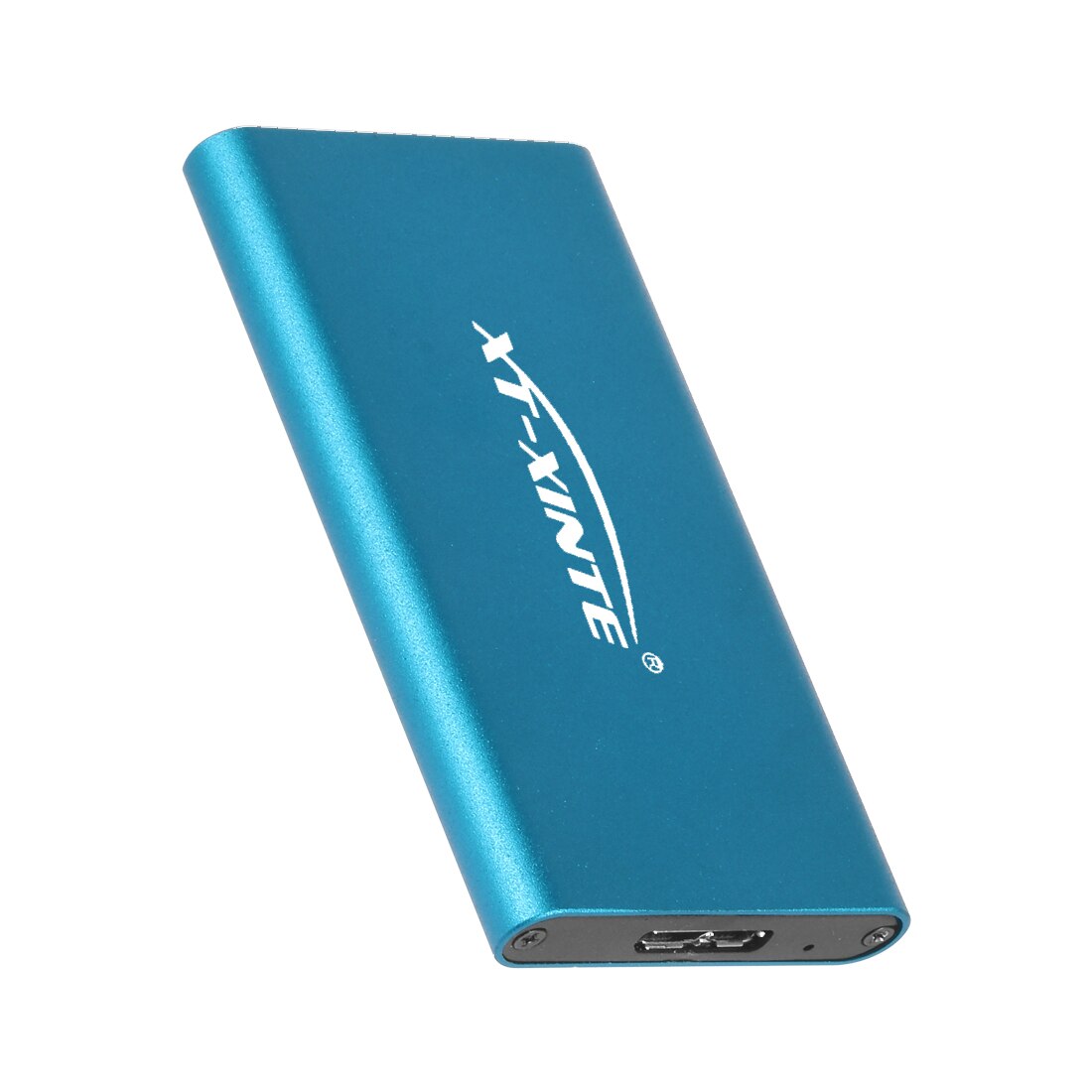 XT-XINTE Mini mSATA to USB 3.0 HDD Hard Drive External Enclosure Hard Drive Adapter Case For mSATA SSD Case Box: Blue