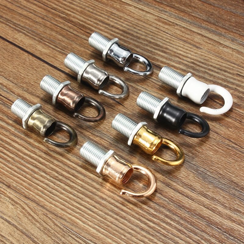 10mm -säikeinen  m10 retro -antiikki -vintage -metallikatto -ruusuvalo kattokruunu, jossa ruuviliittimet, jotka avaavat sileän tyylin