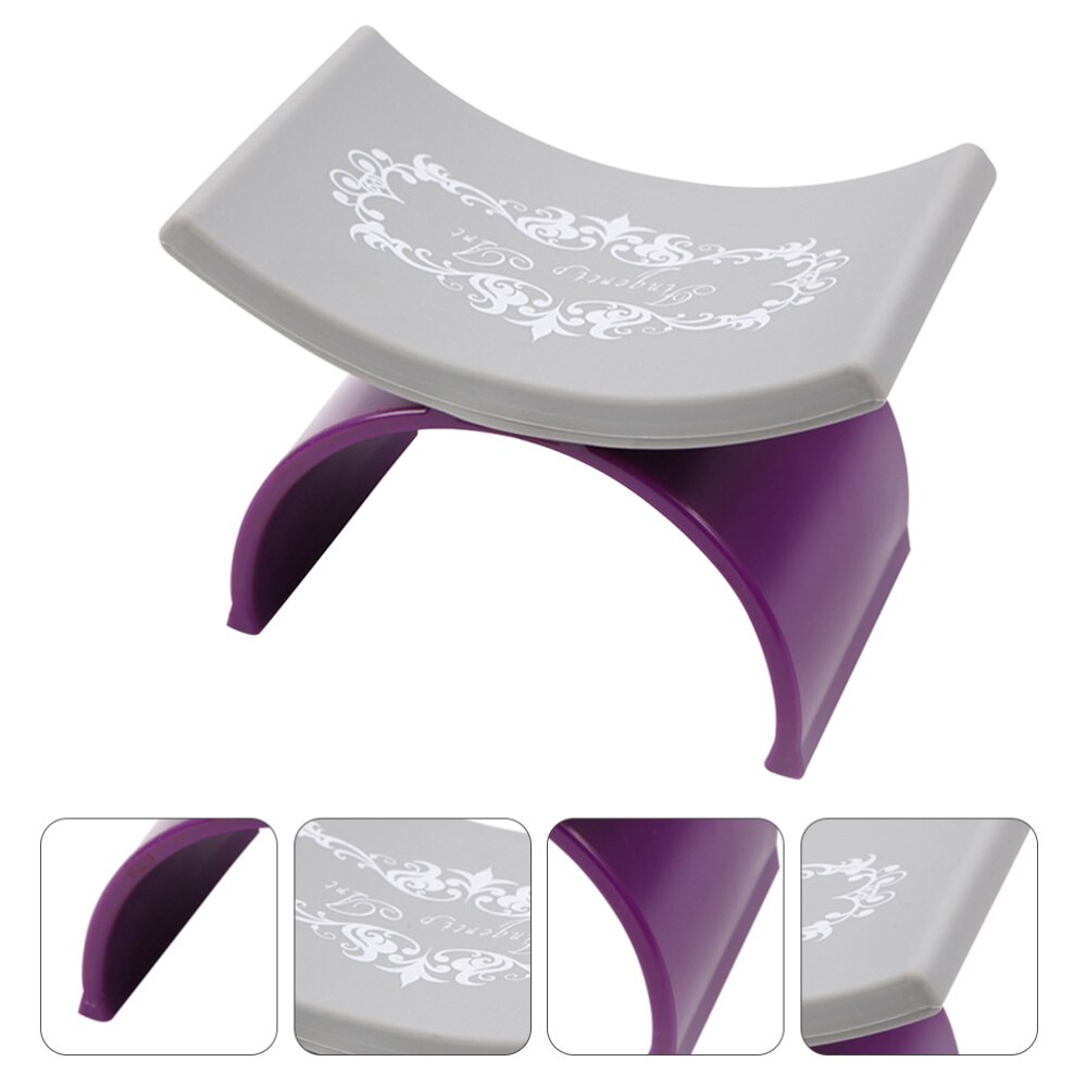 1pc siliconen handkussens u-vormig handkussen handsteunen kussen spijker handkussen voor thuis winkel buiten spijker: Paars