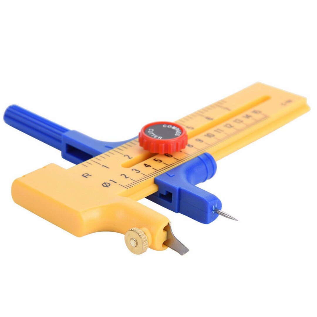 Compass Circle Cutter Rotary Cutting Tool For Paper Vinyl Rubber Leather 1-15cm Circle Cutter