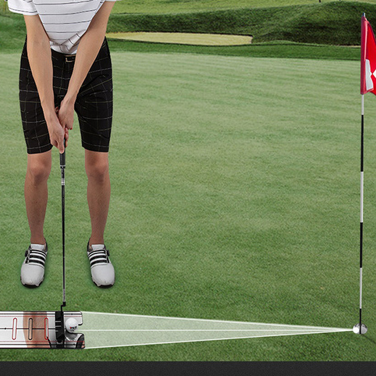 Golf Putting Mirror Alignment Training Aid Swing Trainer Eye Line Golf Swing Straight Practice Golf Accessories 30x14.8cm