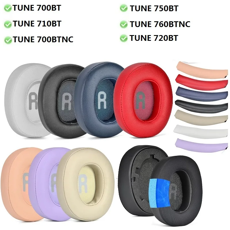 Almohadillas de repuesto para auriculares JBL TUNE 700BT/710BT/720BT/700BTNC/750BT/760BT, orejeras, diadema