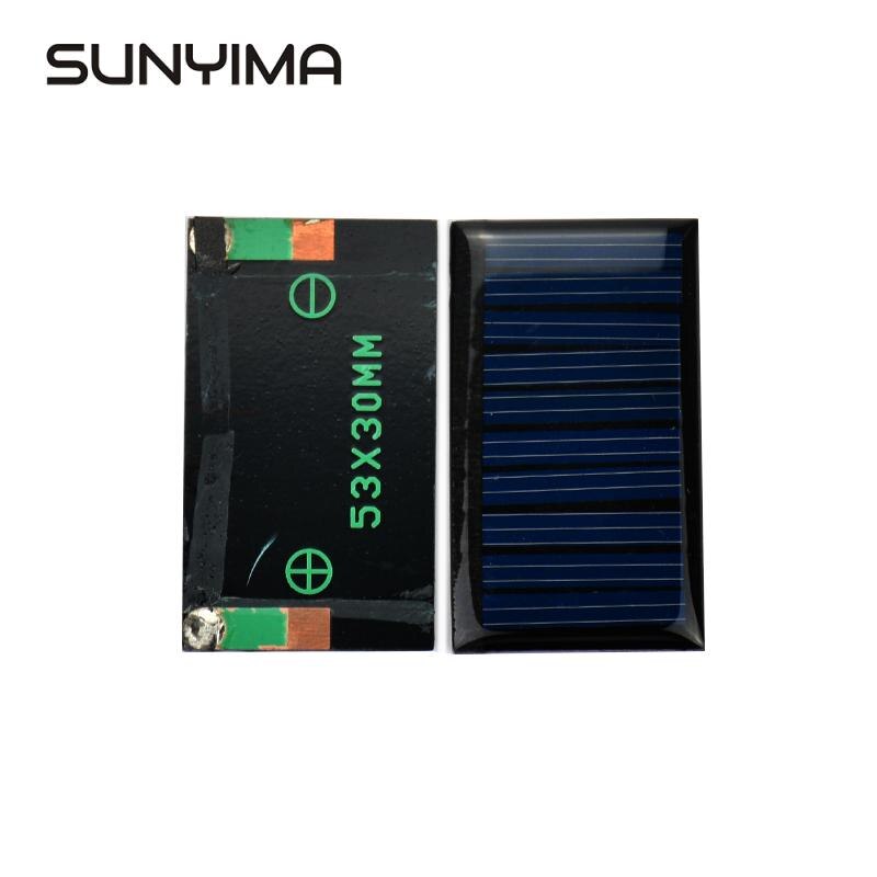 SUNYIMA 2PCS 5V 30mA Epoxy Solar Panel Polycrystalline Solar Cell Photovoltaic Panel Power Energy Module DIY Home Solar Sistem