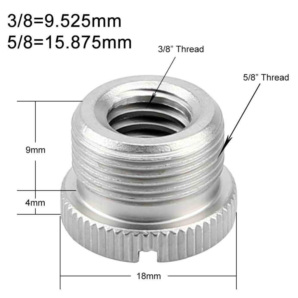 NICEYRIG 3/8 "5/8" Stativ Schraube 3/8 zoll Anlage Mikrofon Schraube 5/8 zoll Licht Stehen Schraube Kamera Anlage Foto (Pack von 2)