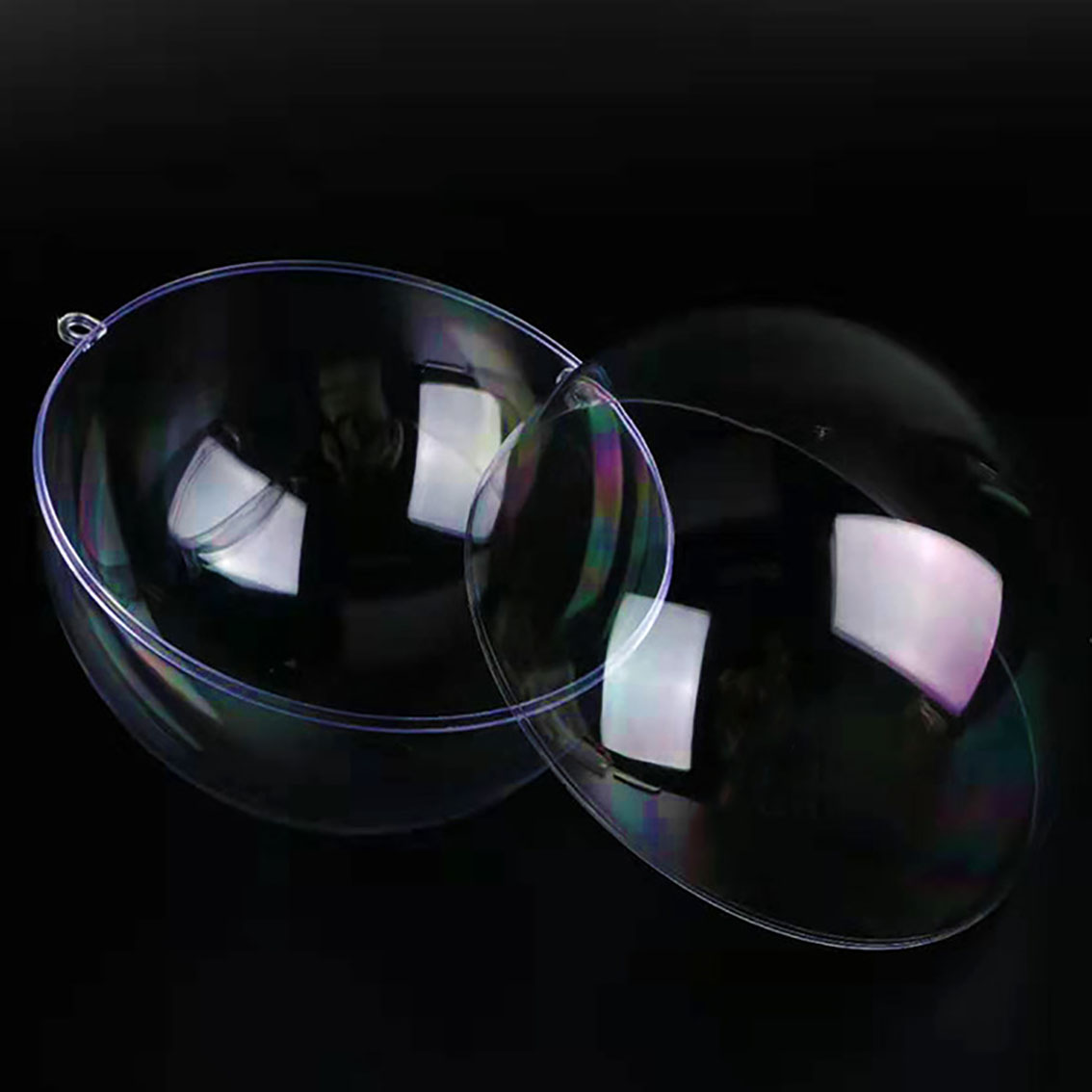 Diameter 10-200mm genomskinlig plast ihålig boll transparent boll för gör-det-själv handgjord dekoration spelkonsol konstverk