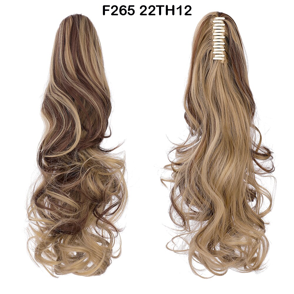 SHANGZI – Extension synthétique queue de cheval tressée, postiche queue de cheval noire pour femmes: F265 22TH12
