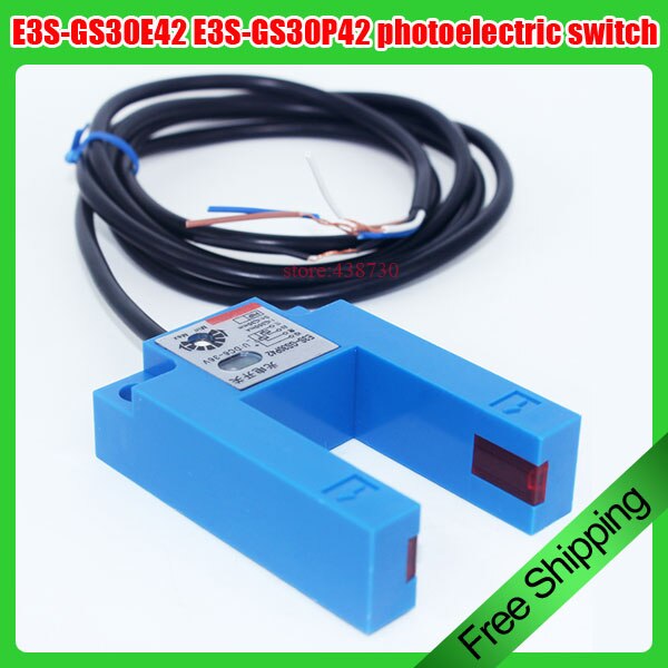 U-shaped slot E3S-GS30E42 photoelectric sensor switch E3S-GS30P42 infrared sensor 30MM DC four-wire