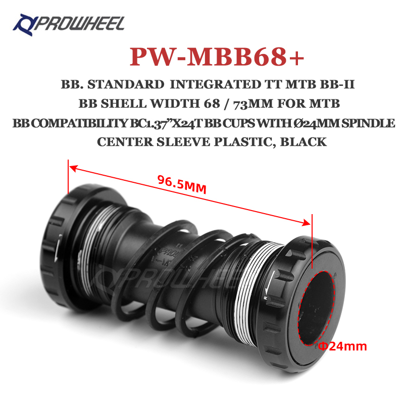 PROWHEEL BB73 BB92 BB68 BB86 MTB Road Mountain Bike Bicycle Press-in Bottom Brackets BB 24mm for SRAM GXP Crankset: MTB PW- MBB68 Boxed