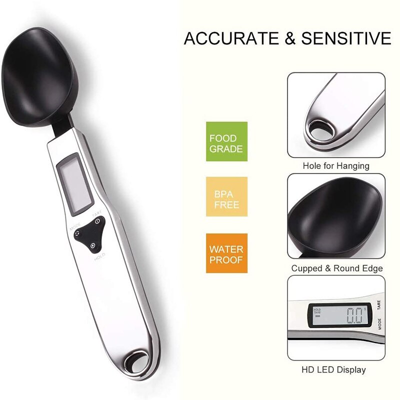 Digital Key Scale Kitchen Electronic Scale Electronic Scale 0.1G Stainless Steel Key Scale 2 Packs