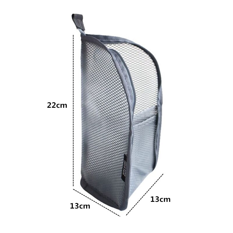 Bolsa plegable de viaje para brochas de maquillaje, bolsa portátil con malla para cosméticos bolsa de maquillaje de viaje, organizador de lavado de cepillos de dientes, 1 unidad