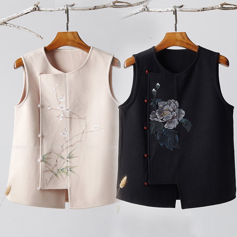 Qipao – gilet sans manches pour femmes, vêtement traditionnel chinois rétro, orientale, décontracté, Tang, Hanfu