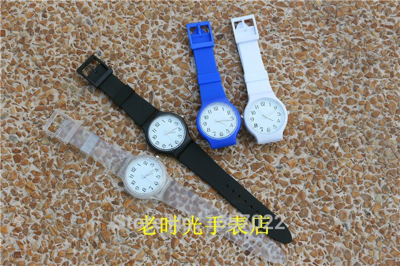 Hotime siliconen eenvoudige polshorloges voor studenten, quartz sporthorloge voor dames en heren, casual horloges met numerieke wijzerplaat