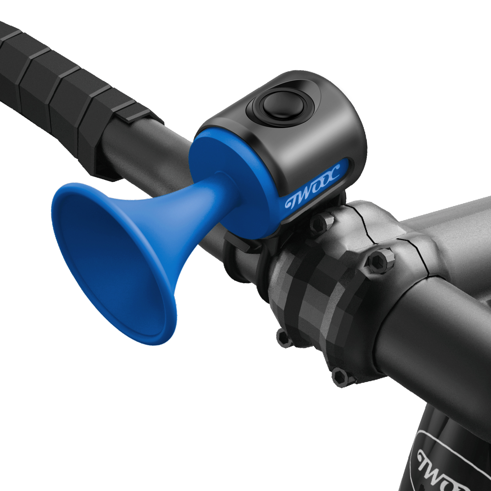 TWOOC 120 dB elektrische fietsbel geluiden alarmbel waterdichte veiligheid elektrische fietshoorn voor stuur: Blauw