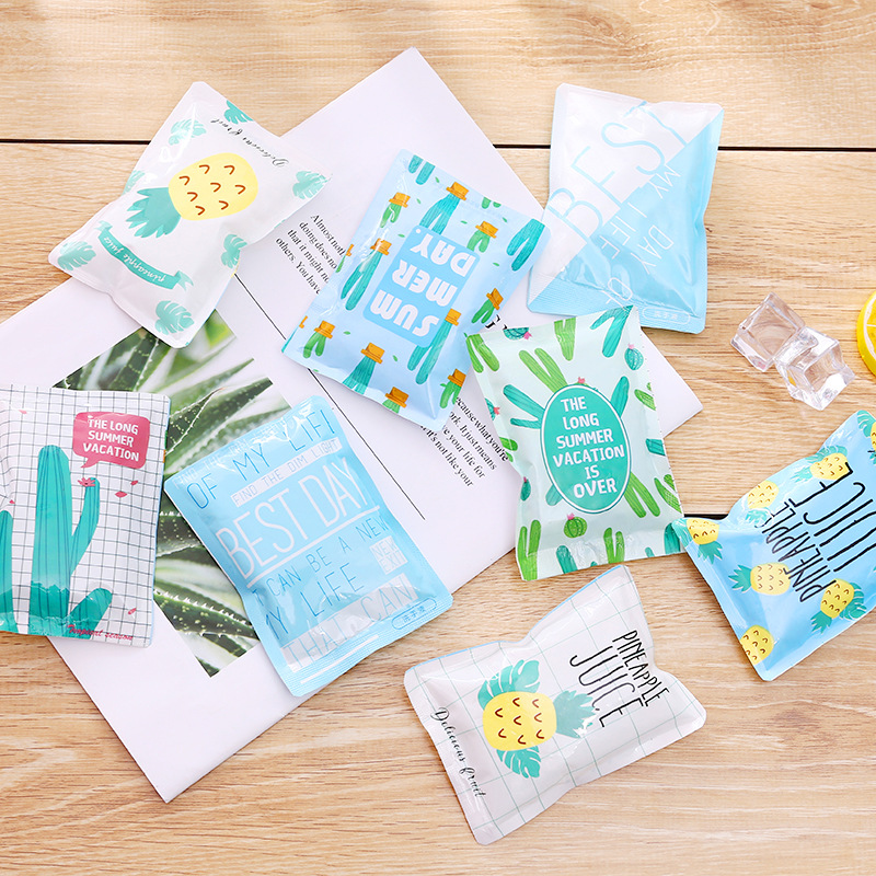 Ice bag ice pack cute portable summer summer cooling cold compress repeatedly use children fever travel Random Color