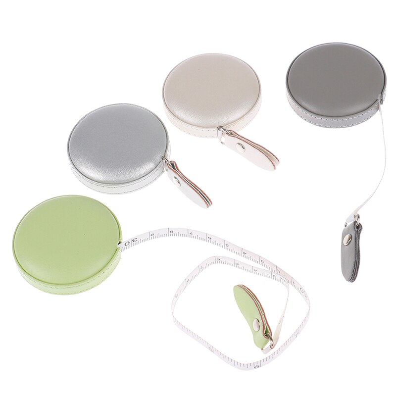 Portable PU Leather Retractable Meter Ruler For Sewing Tailor Fabric 1.5m/ 60inch Roll Tape Measure DIY Measuring Tools