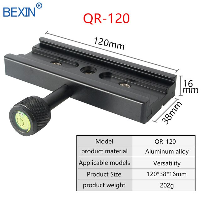 BEXIN QR Series Tripod Ball Head Adapter Aluminum Alloy Quick Release Splint Clamp for Arca Swiss Dslr Camera Ball Head: QR120