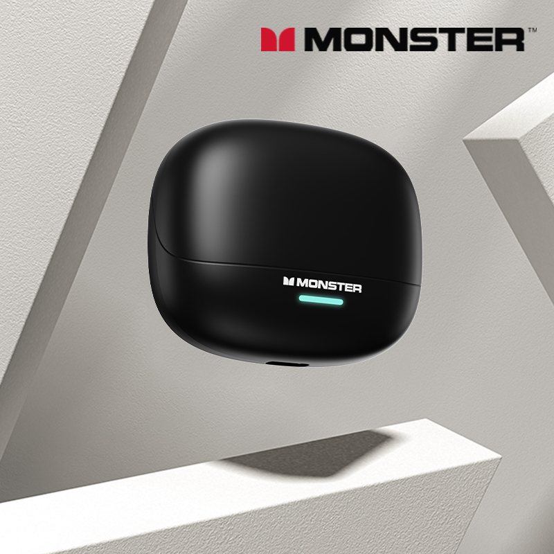 Monster MQT52 Draadloze Bluetooth 5.4 Koptelefoon Lange batterijduur Gaming-hoofdtelefoon Dual Mode HIFI Stereogeluid Headset met microfoon: Rood