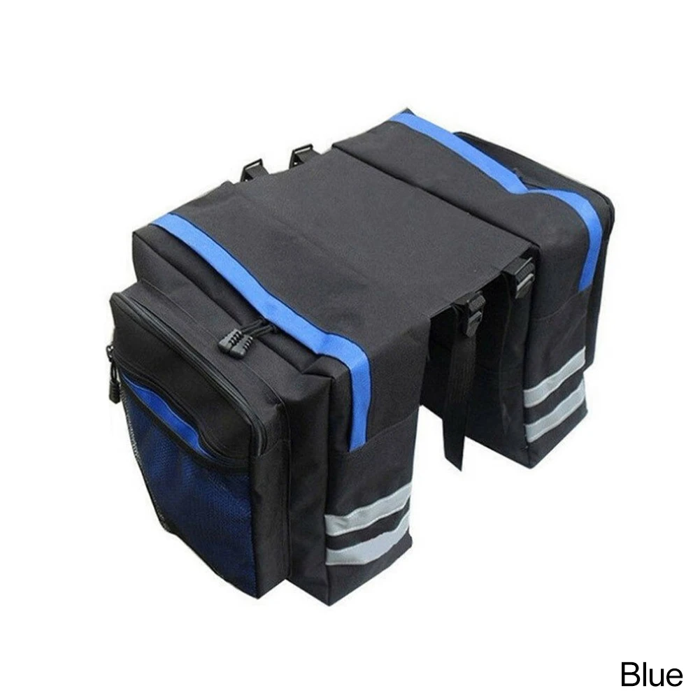 Waterdichte fietszadeltas Grote capaciteit staart achter 2-in-1 kofferbak tas Road Mountain bagagedrager Fietstassen Fietstas: Blauw