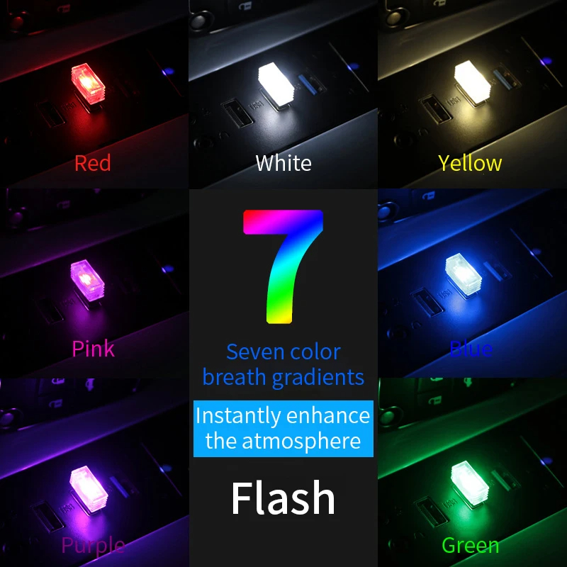 Mini USB LED Auto Licht Auto Interieur Atmosphäbetreffend Licht nicht beleuchtung Licht PC Auto bunte dekorative Lampe Auto Zubehör