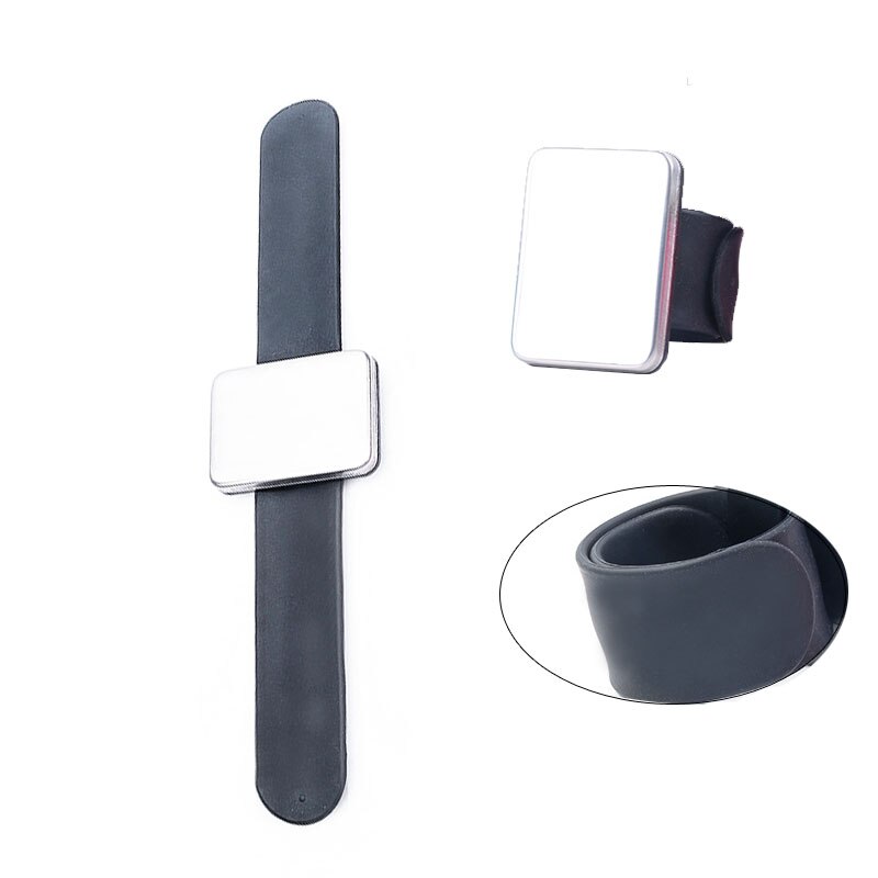 Justerbar magnetisk bobby pin armbånd selvklæbende håndledsbånd magnetisk plade til salon frisør klip klemmeholder