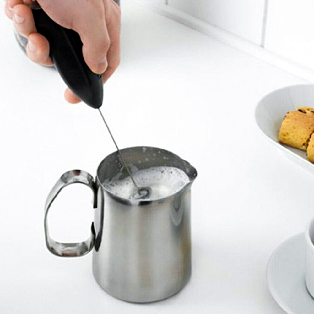 Elektrisk mjölkskummare fjädervisp mixer rostfritt stål handhållen mjölkskummare skummaskin mini äggdryck mixer köksredskap