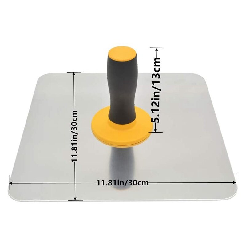 Lightweight Premium Aluminum Plate Plastering Hawk Plastering Hand Board with Comfort Grip Handle 12 x 12-Inch,2 Pack