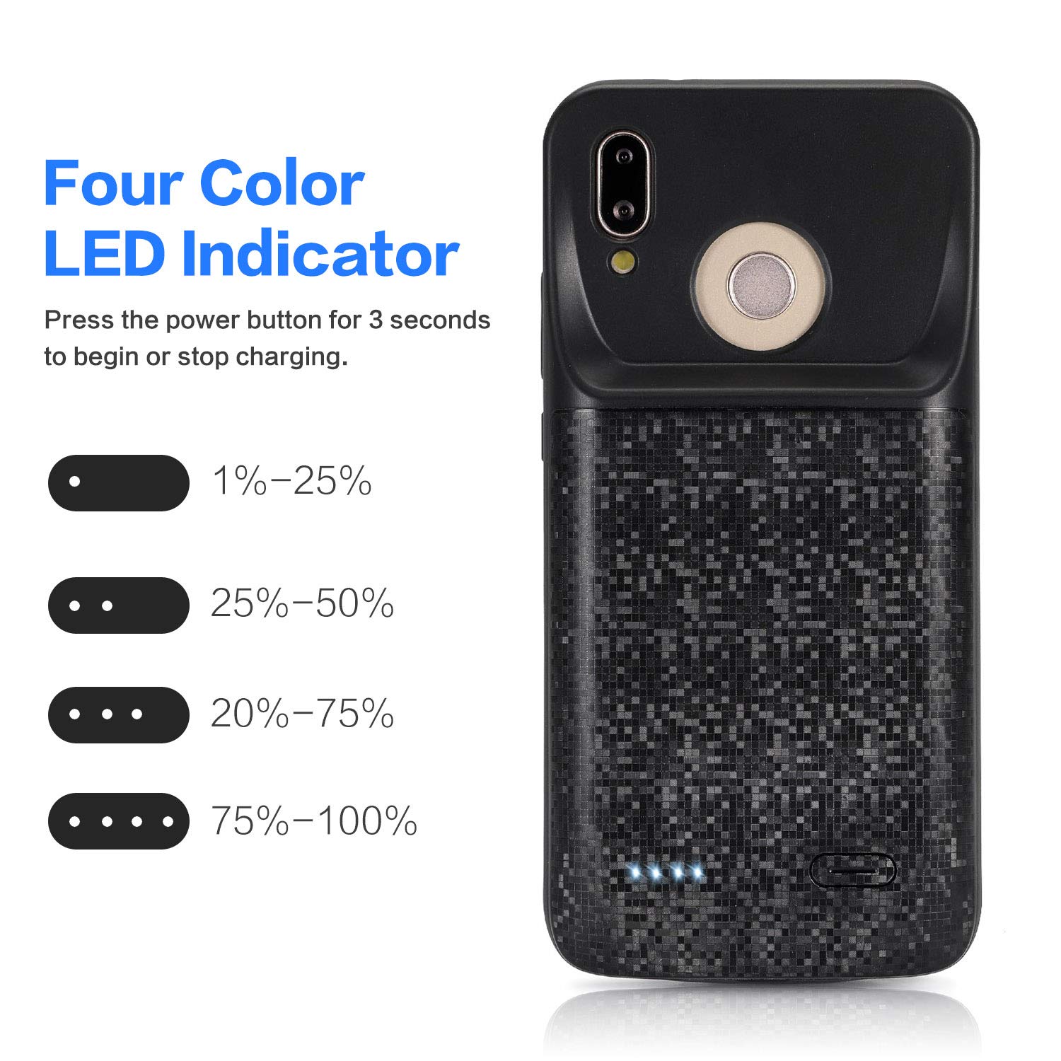 5000mah Shockproof battery charger case For Honor 8 9 10 Lite External charger Cover Backup power For Huawei P30 P20 Lite Pro