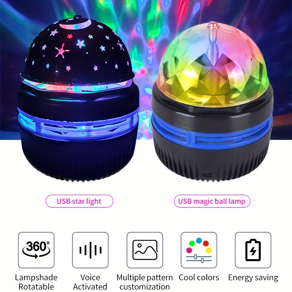 Galaxy Star Projector 5V USB Light Led Lamp Automatic Rotate NightLights for Bedroom Party Game Room Decor Bedroom