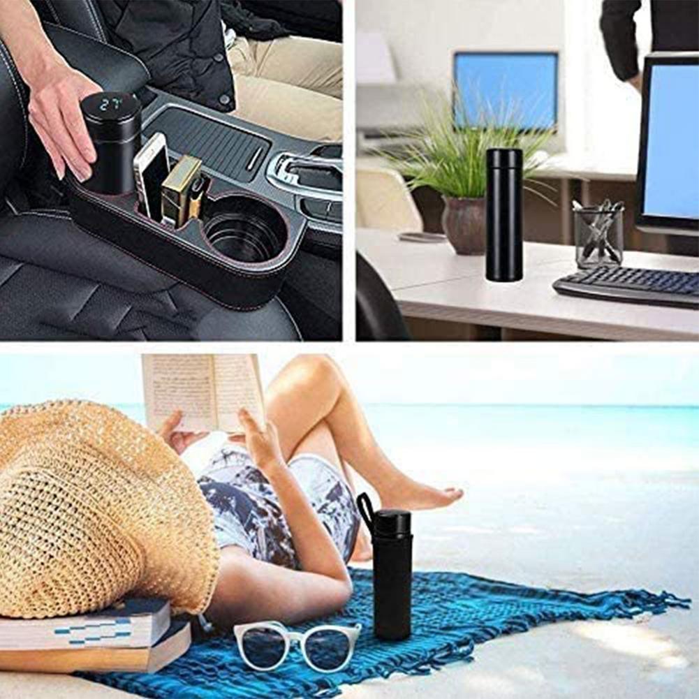 500ML Smart Thermos Water Bottle Led Digital Temperature Display Stainless Steel Coffee Thermal Mugs Intelligent Insulation Cups