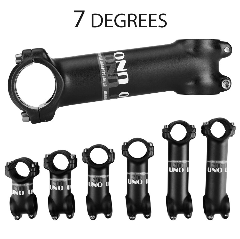 7Degree UNO Bicycle Stem Mountain Road Bike Stem Ultralight Stem 31.8mm Handlebar Stem 60 70 80 90 100 110 120 130mm Bike Stem