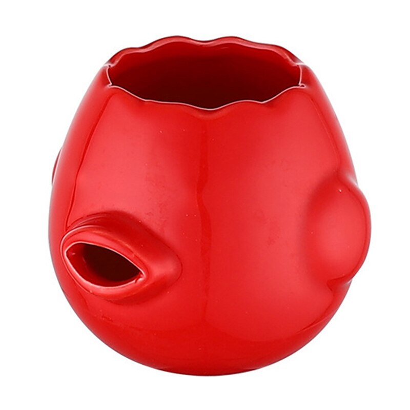 Egg Separator Ceramic Egg Yolk White Separator Cute Egg Yolk Separator Cartoon Cute Automatic Separation Kitchen Gadgets UND: Red A